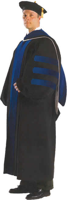 The JD doctoral gown and JD hood by Caps and Gowns Direct