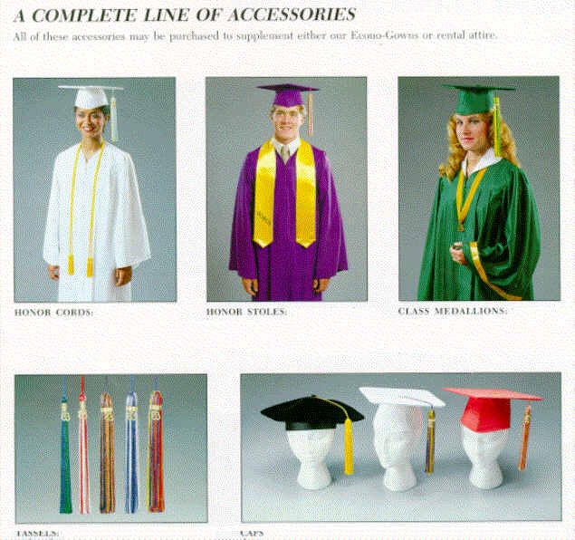 Graduation gown outlet pieces